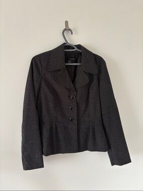 Sandro Black Textured Button-Front Women's Jacket Size S